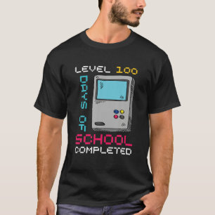 Camiseta Level 100 Days Of School Completed Gamer 100Th Day