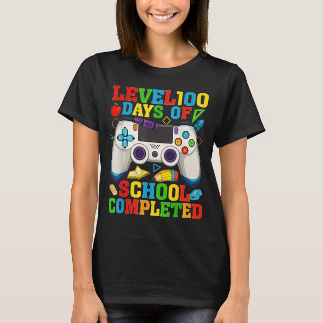 Camiseta Level 100 Days Of School Unlocked Boys 100th Day O (Anverso)