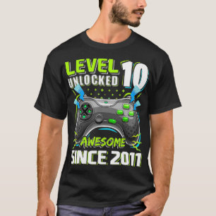 Camiseta Level 10 Unlocked Awesome 2011 Video Game 10th Bir