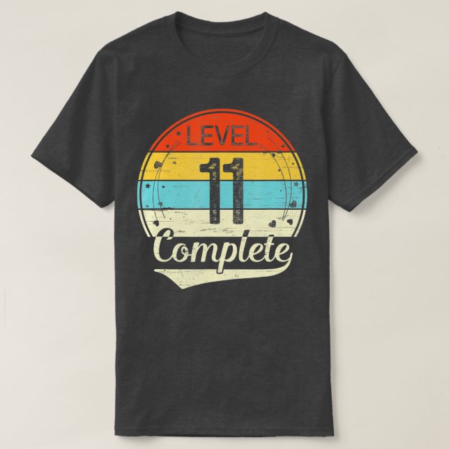 Camiseta Level 11 Complete 11th Wedding Anniversary Gift Hi (Diseño del anverso)