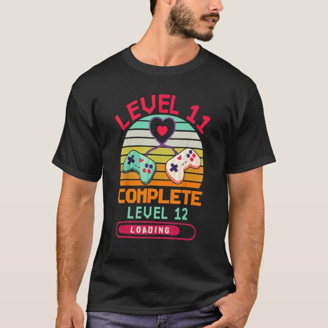 Camiseta Level 11 Complete Video Games  11th Wedding Annive (Anverso)