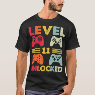 Camiseta Level 11 Unlocked Funny Video Gamer 11th Birthday