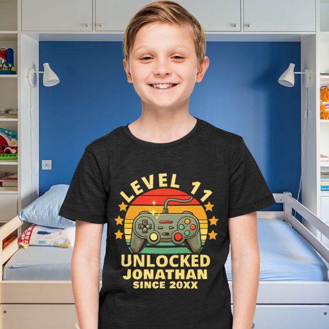 Camiseta Level 11 Unlocked Gamer Boy Birthday 11 (Subido por el creador)