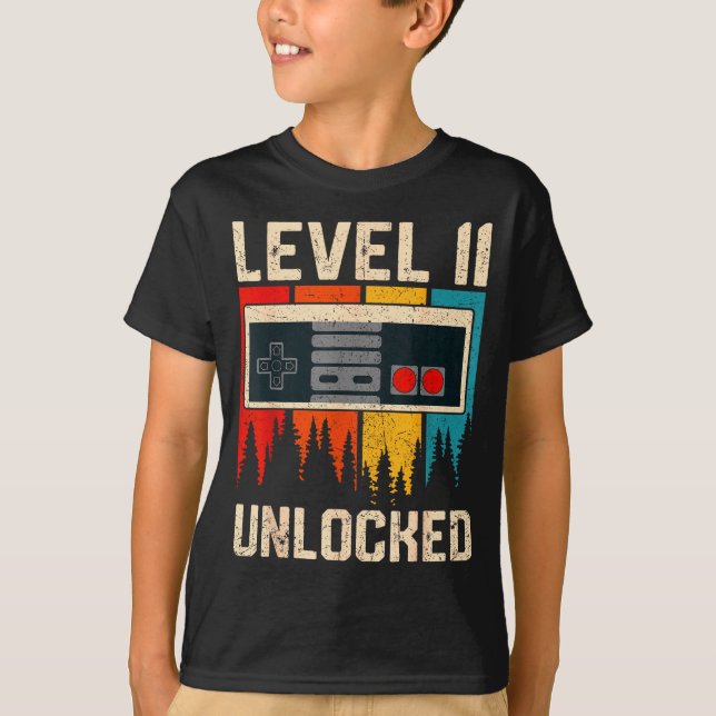 Camiseta Level 11 Unlocked Video Game Controller Birthday M (Anverso)