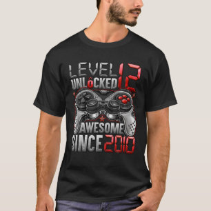 Camiseta Level 12 Unlocked Awesome Since 2010 12Th Birthday