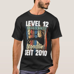 Camiseta Level 12 Years Birthday  Boy Gamer Since 2010