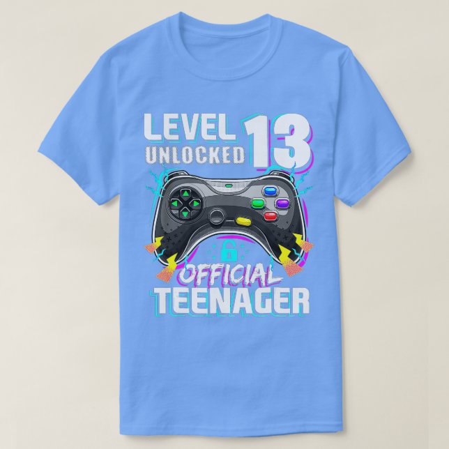 Camiseta Level 13 Unlocked  13th Video  Birthday Gift  (127 (Diseño del anverso)