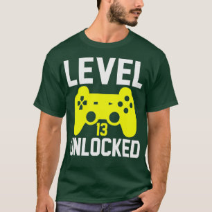 Camiseta Level 13 Unlocked 13th Video Birthday Gift (58)