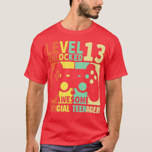 Camiseta Level 13 Unlocked  13th Video  Birthday Gift  (72)