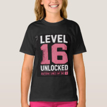 Level 16 Unlocked Teen T-Shirt – Awesome Since Day