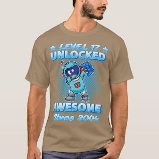 Camiseta Level 17 Unlocked Awesome Since 2004 Dabbing Astro