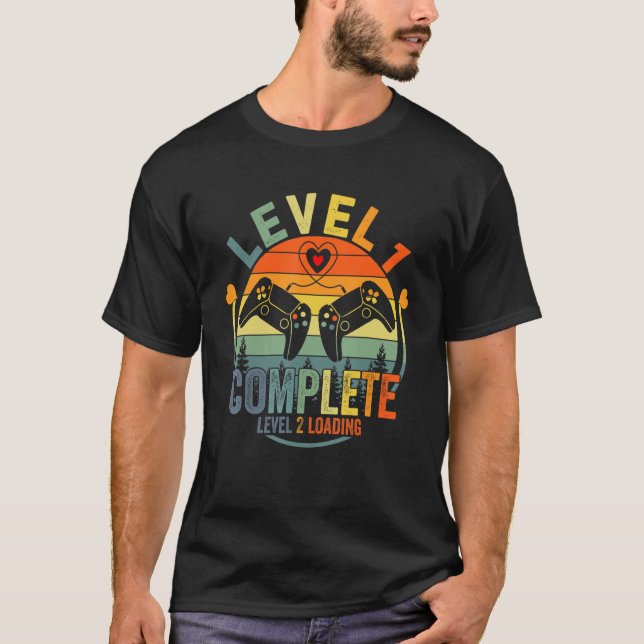 Camiseta Level 1 Complete Level 2 Loading Gamer Wedding Ann (Anverso)