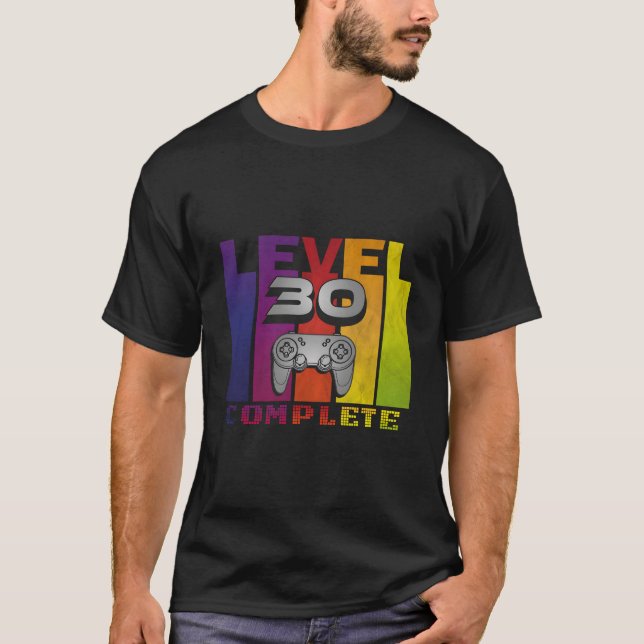 Camiseta Level 30 Complete Gamer Nerd Geek Video Games (Anverso)