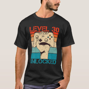 Camiseta Level 30 Unlocked Birthday Funny Video Gamer