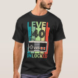 Camiseta Level 40 Unlocked  Video Gamer 40th Birthday  Tee<br><div class="desc">Level 40 Unlocked  Video Gamer 40th Birthday  Tee.</div>