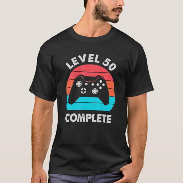 Camiseta Level 50 Complete Video Gamer - 50Th Wedding Anive (Anverso)