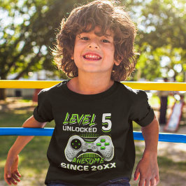 Camiseta Level 5 Unlocked - Fun Birthday Gamer Kid