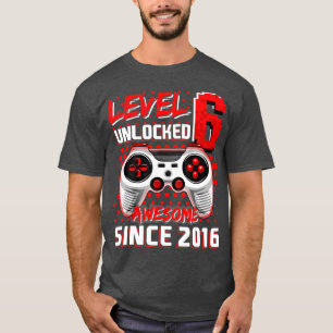 Camiseta Level 6 Unlocked Awesome 2016 Video Game 6th Birth