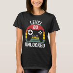 Camiseta Level 80 Unlocked 80th Birthday Awesome Years Game<br><div class="desc">Level 80 Unlocked 80th Birthday Awesome Years Gamer.</div>