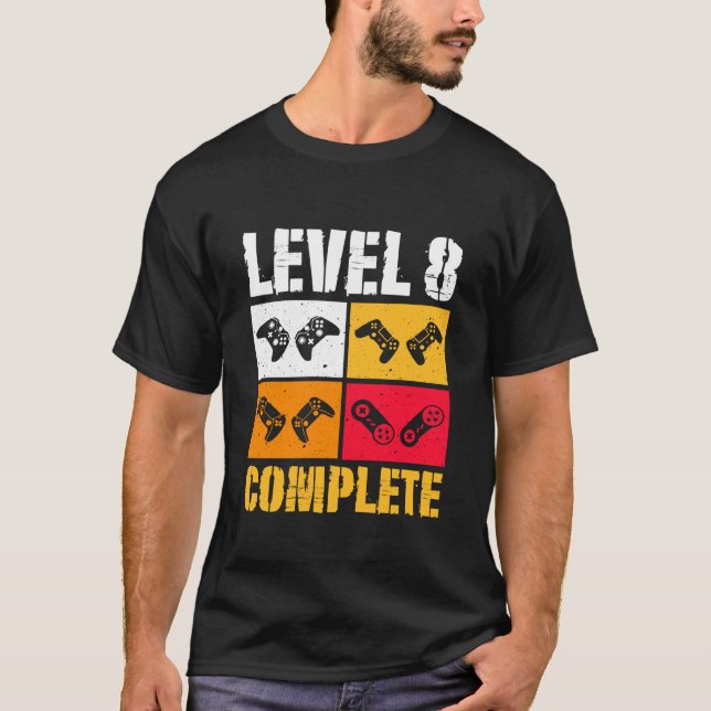 Camiseta Level 8 Complete 8 Anniversary Funny 8th Wedding A (Anverso)