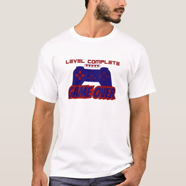 Camiseta level complete - gamer victory design (Anverso)