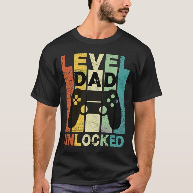 Camiseta Level Dad Unlocked - Gamer (Anverso)