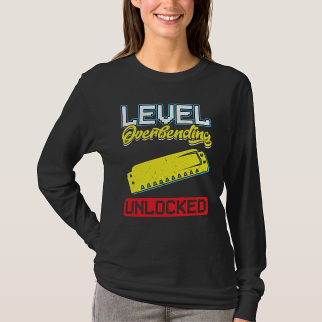 Camiseta Level Overbending Unlocked Harmonica Player (Anverso)