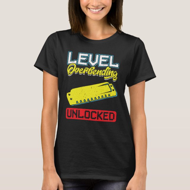 Camiseta Level Overbending Unlocked Harmonica Player (Anverso)