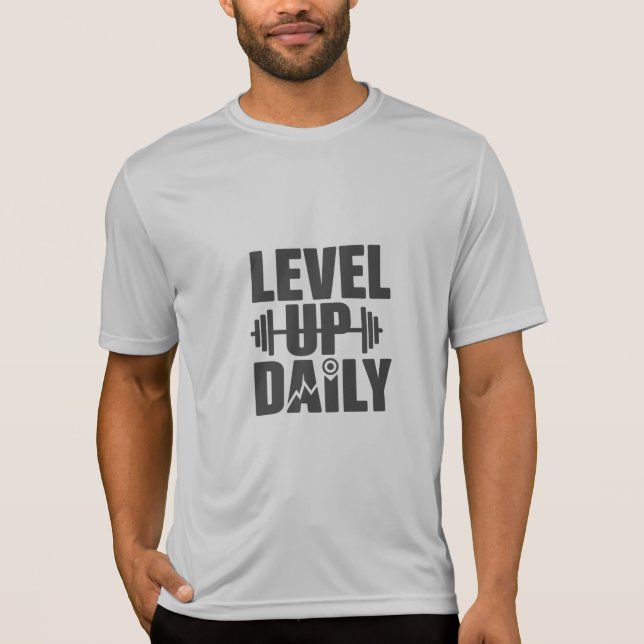 Camiseta LEVEL UP DAILY Diseño 06 (Anverso)
