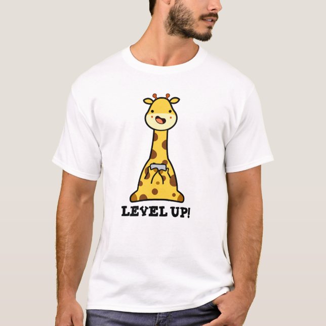 Camiseta Level Up Funny Giraffe Pun (Anverso)