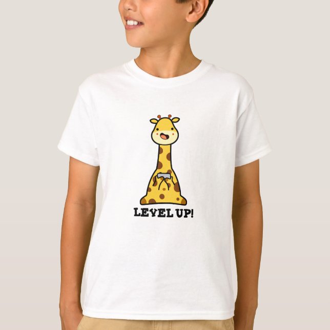 Camiseta Level Up Funny Giraffe Pun (Anverso)