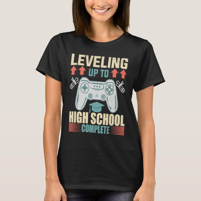 Camiseta Level Up Highschool Complete Video Gamer 2021 Grad (Anverso)