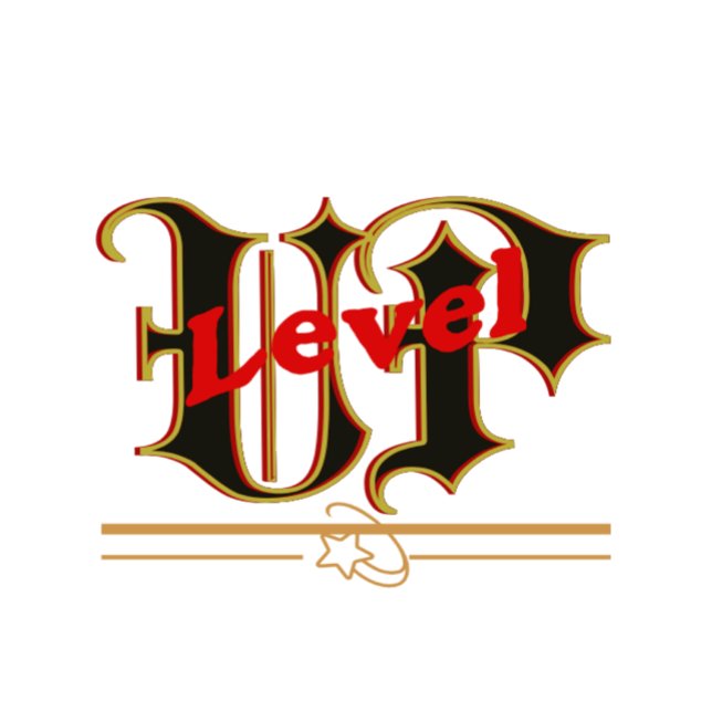 Camiseta Level Up Love – Gothic Typography Design (Subido por el creador)