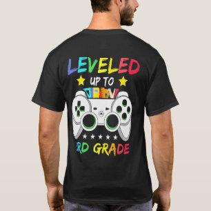 Camiseta Leveled Up To 3rd Grade Video Gamer Back To School