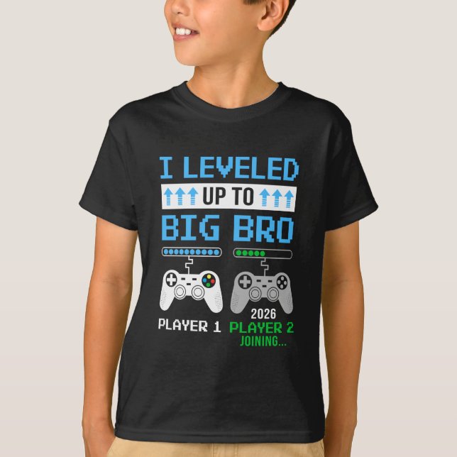 Camiseta Leveled Up To Big Brother 2026 Funny Video Game So (Anverso)