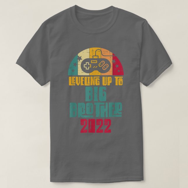 Camiseta Leveling Up Big Brother 2022 Game Controller Pregn (Diseño del anverso)