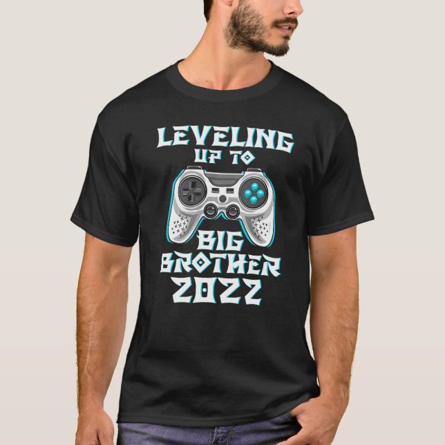 Camiseta Leveling up to Big Brother 2022 Gamer Video Games (Anverso)