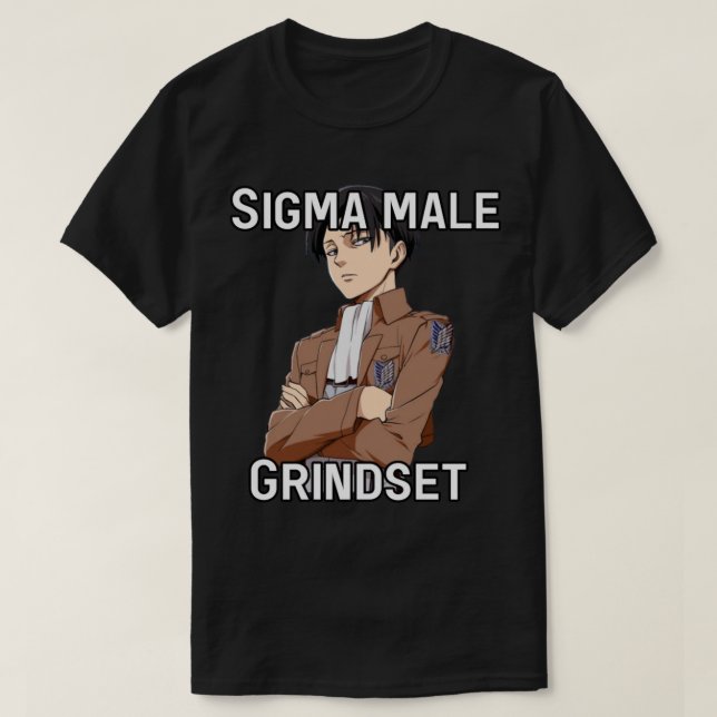 Camiseta Levi Ackerman Sigma Male Grindset 3 (Diseño del anverso)