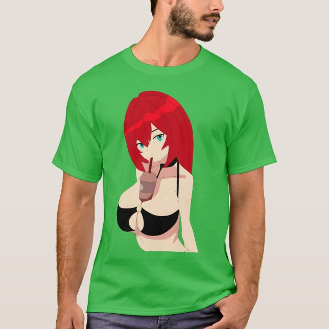 Camiseta Lewd anime girl funny (Anverso)