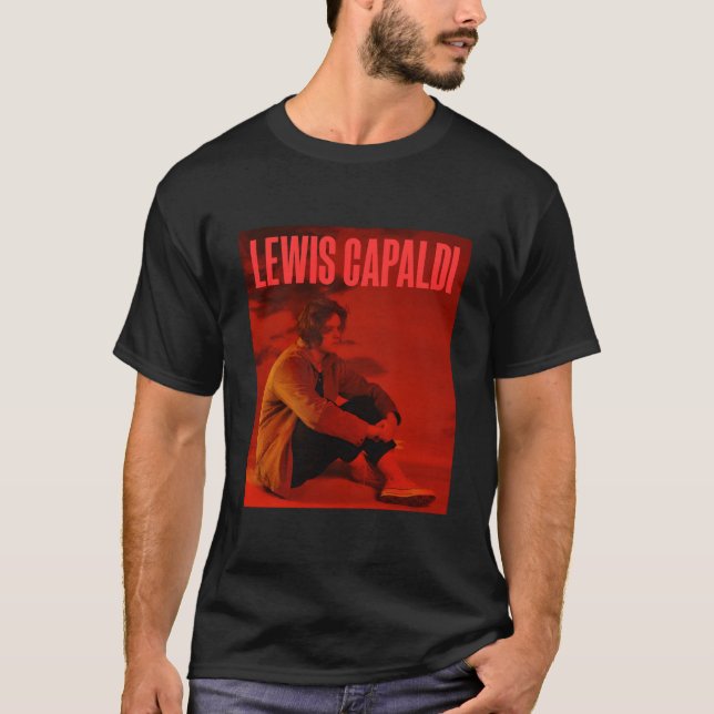 Camiseta Lewis Capaldi – Portada del Álbum Texto Rojo (Anverso)