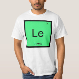 Camiseta Lewis Nombre Química Elemento Tabla Periódica