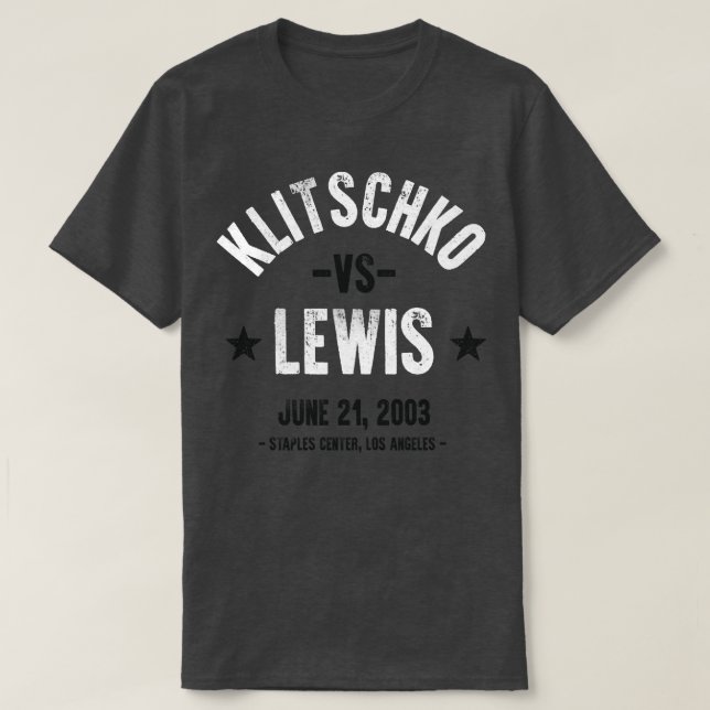 Camiseta Lewis vs Klitschko (Diseño del anverso)