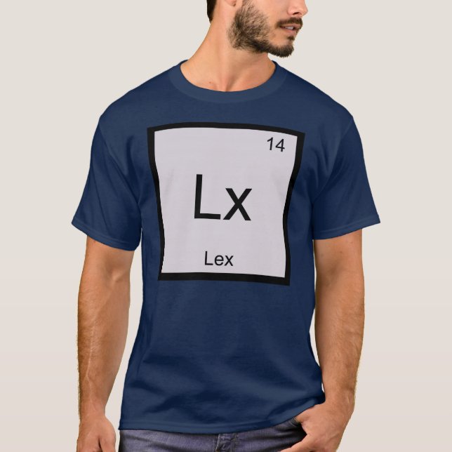 Camiseta Lex Name Elemento Química Tabla periódica (Anverso)