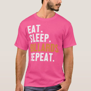 Camiseta Ley de bolas de billar de repetición de billar par