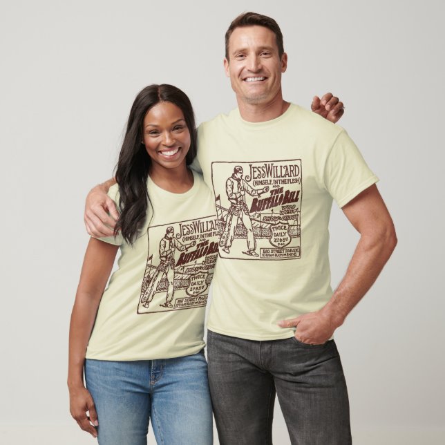 Camiseta Ley de Búfalo de Campeón Pesado de Jess Willard 19 (Unisexo)