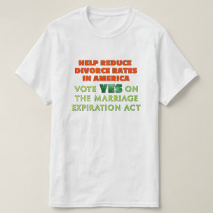 Camiseta Ley de caducidad del matrimonio
