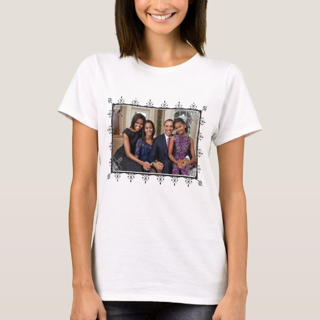 Camiseta Ley de clases, presidente Obama y retrato familiar (Anverso)