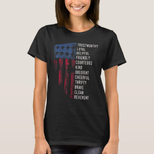 Camiseta Ley de Escultismo de la Bandera de Estados Unidos