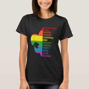 Camiseta Ley de Exploración de Estilo Arcoíris Lindo