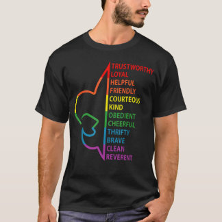 Camiseta Ley de Exploración Exploración Camping Arcoíris